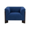 Octavia Boucle Fabric Lounge Chair in Blue