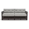 Raymond Wooden Sofa - American Walnut Finish (Vapour Grey) (Custom Set - Sofas : 0003; Standard Set - Sofas : none; Finish : american walnut; Sofa Material : fabric; Sofa Size : regular; Sofa Type : regular; Colour : vapour grey)
