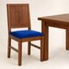 Globally Indian Mahira Solid Sheesham Wood 6 Seater Dining Table Set 6 Chairs Navy Blue