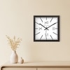 A Quiet Square of Time Roman Numerals Wall Clock