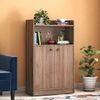 Miles Engineered Wood Bookshelf In Classic Walnut Finish