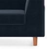 Rubik Luxe 2 Seater Fabric Sofa in Sea Port Blue Velvet Colour