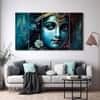 The Castle Decor Krishna Ji Wall Painting Wooden Framed 27x48 Inch (Style 24)