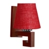 Devansh Solid Wood Electric Wall Light in Maroon Colour with Maroon Shade Count of 1 Light