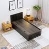 Hexa Engineered Wood Modern Single Bed With Headboard With Storage In Flower Wenge
