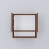 2 Doors Modular Wall Mounted Kitchen Cabinet With Organizer Shelf In Aisan Walnut Finish