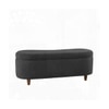 Leroj  Boucle 2 Seater Ottoman Bench with Storage  in Dark Grey Color