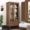 Malabar Mango Wood  Bookshelf in Amber Walnut Finish