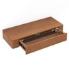 Toledo Solid Wood Wall Mounted Dresser In Amber Walnut Finish
