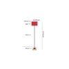 Earvin Maroon Cotton Shade Floor Lamp