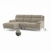 Emila Fabric Left Aligned Three Seater Sectional Recliner in Fossil Weave Colour