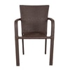 Boulder Wicker Chair Brown Black Dual Tone Finish