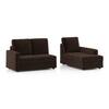 Apollo Compact Sofa (Colour : Dark Earth, Cushion : Hard, Back Type : High Back, Seating Capacity : Right Aligned 2 Seater + Right Aligned Chaise + Ottoman)