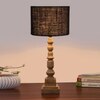 Devansh Black  Jute   Table Lamp With  Wood Natural Base (7X7X21.25 Inches)-17