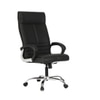 Ettorez Amaze Premium Leatherette High Back Chair In Black Colour