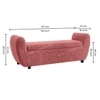 Redol Boucle 2 Seater Ottoman Bench with Storage  in Pink  Color