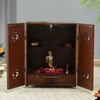 D'Dass Big Wooden Temple For Pooja Cabinet In Home and Office With Door