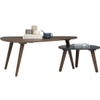 Scandinavian Vance Set of Two Occasional Tables Walnut Finish