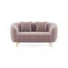 Amora 2 Seater Fabric Sofa in Faded Lilac Pink Velvet