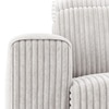 Gretta 3 Seater Fabric Sofa With Adjustable Headrest In Cloud White