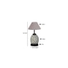 Angel Grey cotton Glass Table lamp with Iron Base