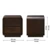 Lotus Shesham Solid Wood 2 Drawer Bedside In Walnut Finish