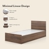 Zoey Engineered Wood Single Size Box Storage Bed In Classic Walnut Finish