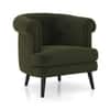 Bardot Lounge Chair in Deep Olive Velvet Colour