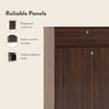 Webster 15 Pair Shoe Rack in Walnut Finish