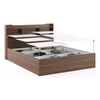 Sandon Engineered Wood Queen Size Box Storage Bed In Classic Walnut Finish