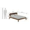 Woodwhiz Solid Wood Queen Size Non Storage Bed In Provincial Teak Finish