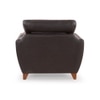 Johanna 1 Seater Leatherette Sole in Choco Brown Colour