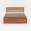 Foresta Box Storage Solid Wood Bed King Size in Natural Finish