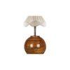 Vintage cotton off-white with Natural Wood Table Lamp