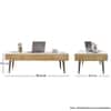 Hexa Engineered Wood Coffee Table With 2 Drawers In Giant Wood And Frosty White