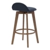 Scandinavian Mora Bar Chair Blue Cocoa Finish