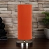 Orange cotton table lamp with Steel Base -4