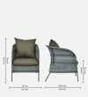 Paris 3+1+1 Seater Wicker Sofa Set in Dual Tone Grey Colour