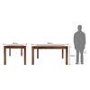 Arabia Solid Wood 6 Seater Dining Table In Teak Finish