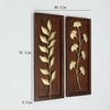 W-Evan Abstract Metal Wall Decor in Gold Set of 2