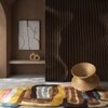 Jaipur Rugs Soft Basket Weave Geometric Wool Dhurrie Rug Brown 5x8 ft
