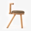 Kiko Solid Wood Comfy Chair in Brown Colour