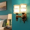 Eliante Modern Wall Lights Mild Steel & Glass Material Antique & Champaign Finish