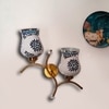 Devansh Metal Electric Wall Light in Gold Colour with Multi Shade Count of 2 Lights