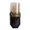 Eliante Brillia Wall Light With Black And Gold Glass Shade In Black And Gold Colour