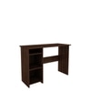 Woodbuzz Duke Engineered Wood Finish Study Table Desk In Wenge Brown