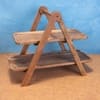 Ireka Homes Snackrack 2 Tier Acacia Wood Serving Stand