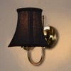 Devansh Steel Wall Mounted Lamp With Black Cotton Shade