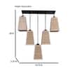 Devansh Solid Wood Electric Wall Light in Brown Colour with Multi Shade Count of 1 Light