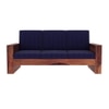 Maruti 3+2+1 Seater Wooden Sofa (BLUE Colour, Teak Finish)
